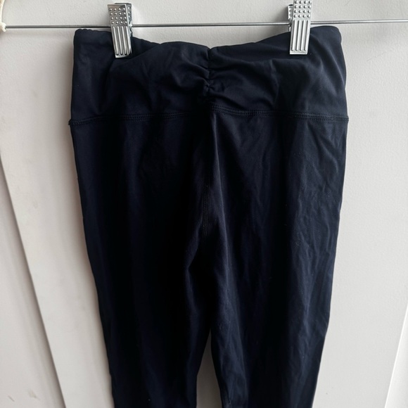 LASLULU V-High Waisted Workout Ruched Navy Leggings - Picture 3 of 8